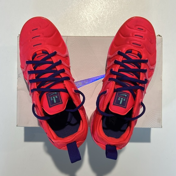 Nike Air VaporMax Plus “Bright Crimson Pink Blast” Women’s Size 6.5 - Picture 6 of 9